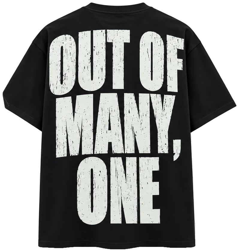 Out of Many Negro, espalda
